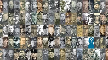 99 Porträts von Kriegstoten aus biographischem Material, das Angehörige dem Volksbund zur Verfügung gestellt haben.