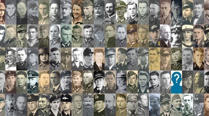 99 Porträts von Kriegstoten aus biographischem Material, das Angehörige dem Volksbund zur Verfügung gestellt haben.
