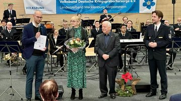 Benefiz-Konzert Zarrentin 2023 - Dank P. Schinschke, Landesgeschäftsführer - Bekanntgabe Einsatz Reinerlös